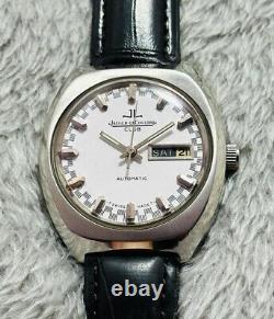 Montre-bracelet pour homme Jaeger Lecoultre Club Automatic Day & Date à cadran blanc de style vintage