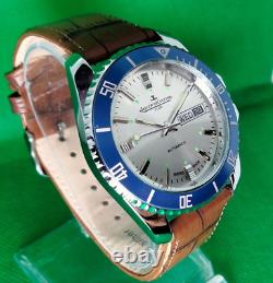 Montre-bracelet pour homme Jaeger Lecoultre Club automatique à remontage manuel, 25 rubis, jour-date, de style vintage.