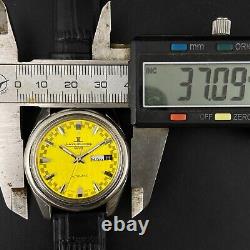 Montre-bracelet pour homme Jaeger automatique vintage avec jour et date, fabriquée en Suisse JL22