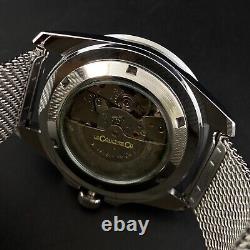 Montre-bracelet pour homme vintage suisse automatique Jaeger de 42mm avec jour et date JL05.