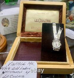 Montre-bracelet vintage Le Coultre en or 14 carats pour dames