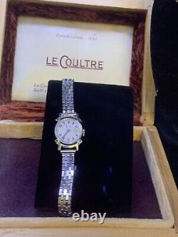 Montre-bracelet vintage Le Coultre en or 14 carats pour dames