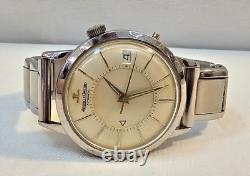 Montre en acier inoxydable VTG Jaeger LeCoultre Memovox