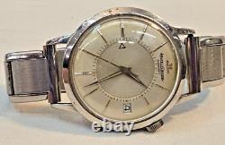 Montre en acier inoxydable VTG Jaeger LeCoultre Memovox