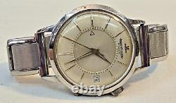 Montre en acier inoxydable VTG Jaeger LeCoultre Memovox