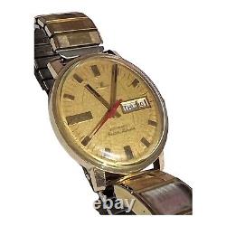 Montre vintage pour homme Jaeger LeCoultre Master Mariner en or 10 carats automatique avec jour/date