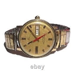 Montre vintage pour homme Jaeger LeCoultre Master Mariner en or 10 carats automatique avec jour/date