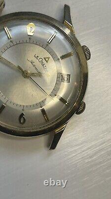 Montre vintage pour homme LeCoultre Memovox Alarm Bumper automatique en or rempli de luxe