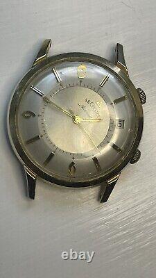 Montre vintage pour homme LeCoultre Memovox Alarm Bumper automatique en or rempli de luxe