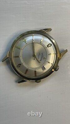 Montre vintage pour homme LeCoultre Memovox Alarm Bumper automatique en or rempli de luxe