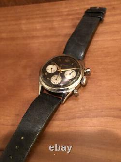 Montre vintage rare à chronographe LeCoultre Valjoux 72 Reverse Panda
