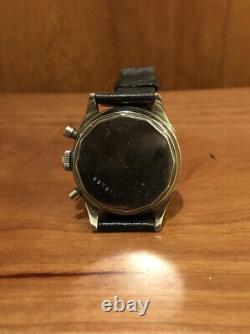 Montre vintage rare à chronographe LeCoultre Valjoux 72 Reverse Panda