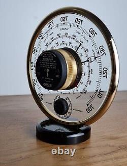 Station météorologique vintage de milieu du siècle Jaeger (Lecoultre) (baromètre et thermomètre)