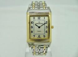 VTG Jaeger LeCoultre Reverso Classique Montre-Bracelet en Or 18K et Acier à Quartz