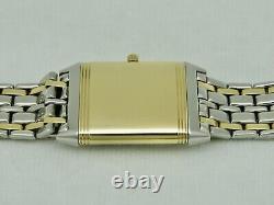 VTG Jaeger LeCoultre Reverso Classique Montre-Bracelet en Or 18K et Acier à Quartz