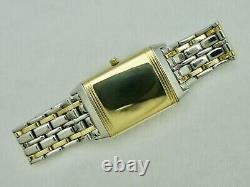 VTG Jaeger LeCoultre Reverso Classique Montre-Bracelet en Or 18K et Acier à Quartz