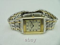 VTG Jaeger LeCoultre Reverso Classique Montre-Bracelet en Or 18K et Acier à Quartz