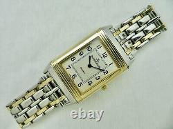 VTG Jaeger LeCoultre Reverso Classique Montre-Bracelet en Or 18K et Acier à Quartz