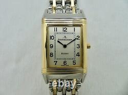 VTG Jaeger LeCoultre Reverso Classique Montre-Bracelet en Or 18K et Acier à Quartz