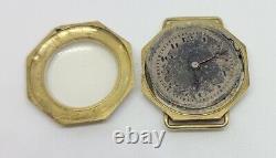 Vintage 14k Or Jaune Une Lecoultre 15 Jewels Montre Mécanique Pour La Réparation