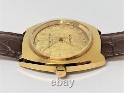 Vintage 18k Gp Jaeger-lecoultre Master Mariner Watch Cal. Cadran Couleur D'or K880