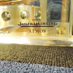 Vintage Jaeger Lecoultre Atmos Montre Aérienne Cadran Blanc Cal. Horloge De Table 540