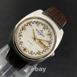 Vintage Jaeger Lecoultre Club Automatic Day Date Wrist Watch Fa11 Pour Hommes