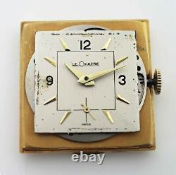 Vintage Le Coultre Art Déco Or Jaune 14k Vers 1950's Men's Watch